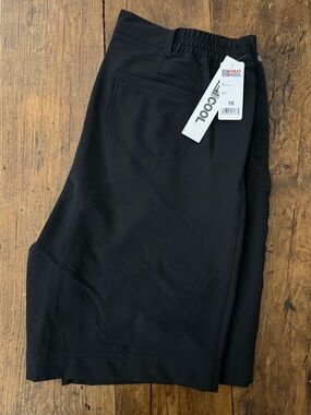 32 Degrees Black Active Bermuda Shorts 9" Inseam Size 16 New